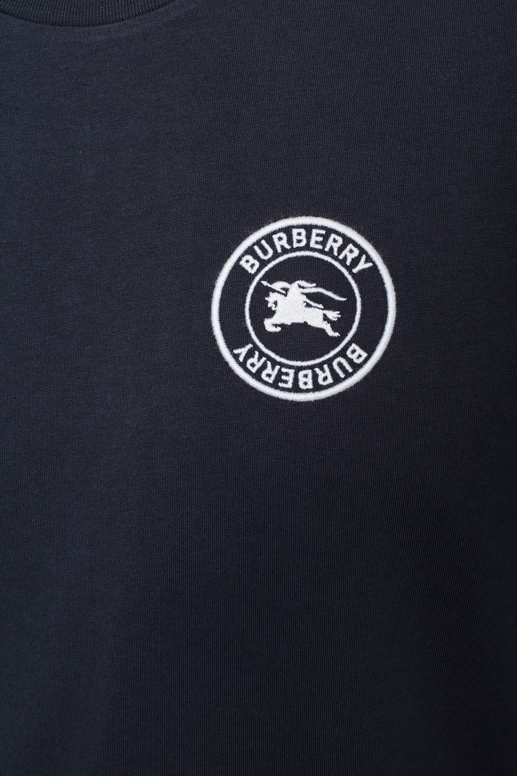 Navy blue T-shirt with an embroidered logo Burberry - Vitkac TW
